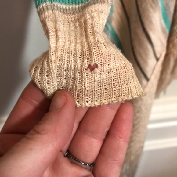 New Directions Fringed Cardigan; S - Picture 6 of 7